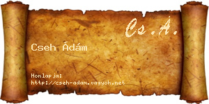 Cseh Ádám névjegykártya